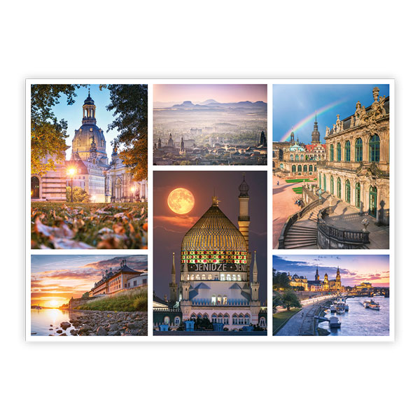 Ansichtskarte Dresden - Collage 3 - VPE - 50 Stück