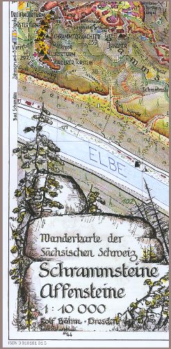 Wanderkarte Sächsische Schweiz Schrammsteine Affensteine