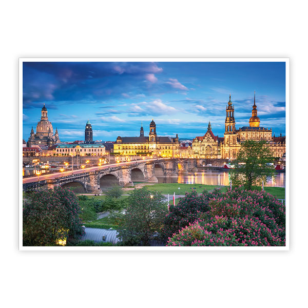 Ansichtskarte Dresden - Dresdner Altstadt zur Blauen Stunde - VPE - 50 Stück