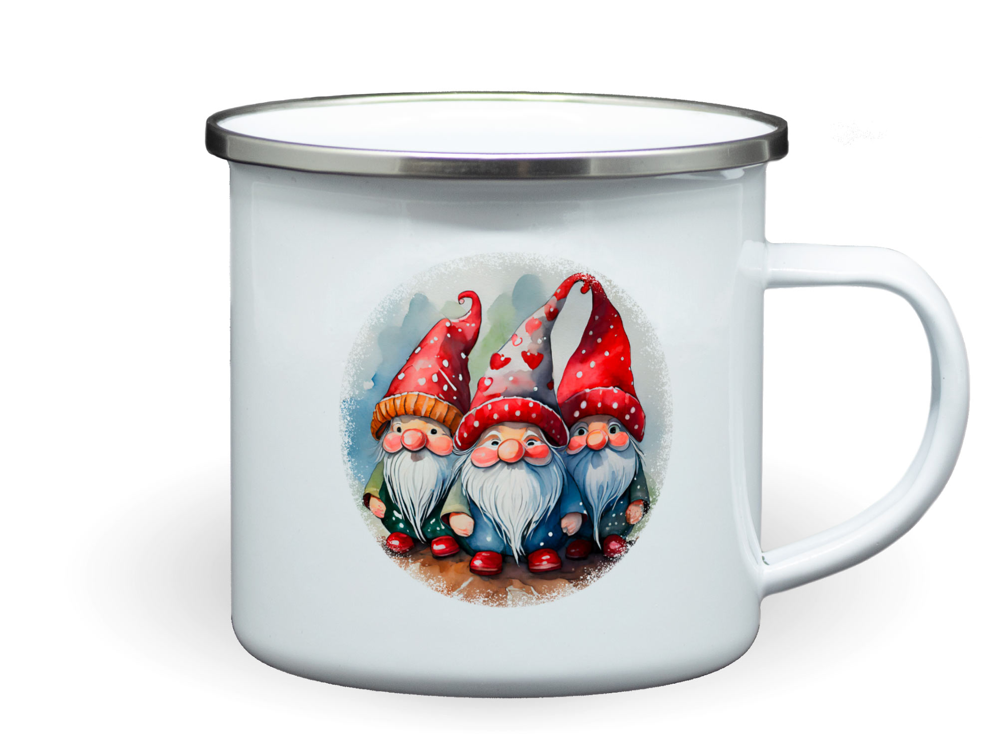 Emailletasse Weihnachten wichtel