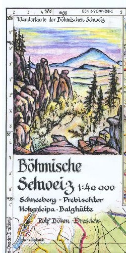 Wanderkarte Böhmische Schweiz Prebischtor