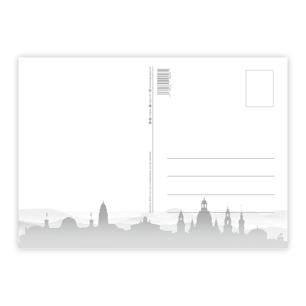 Ansichtskarte Dresden - Dresdner Altstadt im goldenen Licht - VPE - 50 Stück
